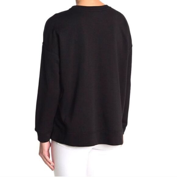 NWT H Halston Studio Women's Sweatshirt Pullover Crew M - Picture 2 of 3